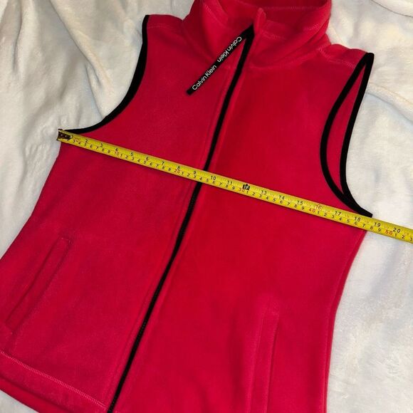 Calvin Klein Performance Small Fleece Zipper Active Womens Vest Hot Pink NWT - Picture 7 of 9
